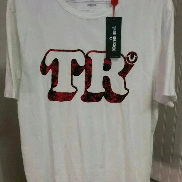 True Religion Optic White TR Copyright Logo Men's - Picture 1 of 4